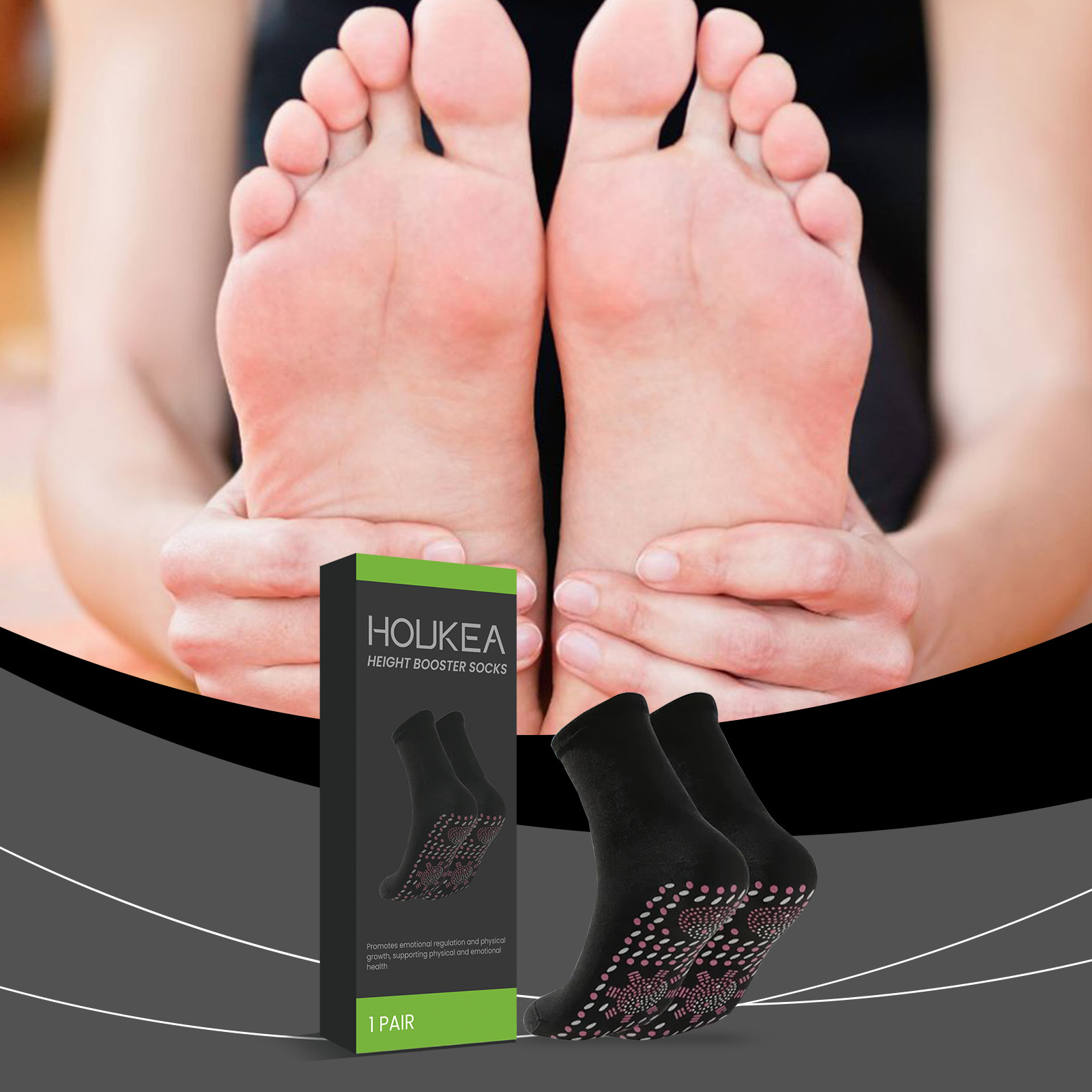 Self-Heating Foot Socks, Skin- - огляд і ціна Sports Socks