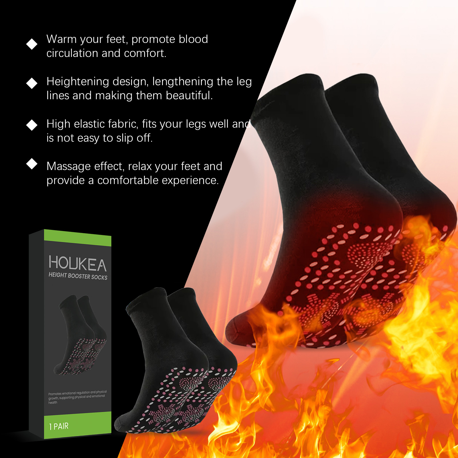 Self-Heating Foot Socks, Skin- - огляд і ціна Sports Socks