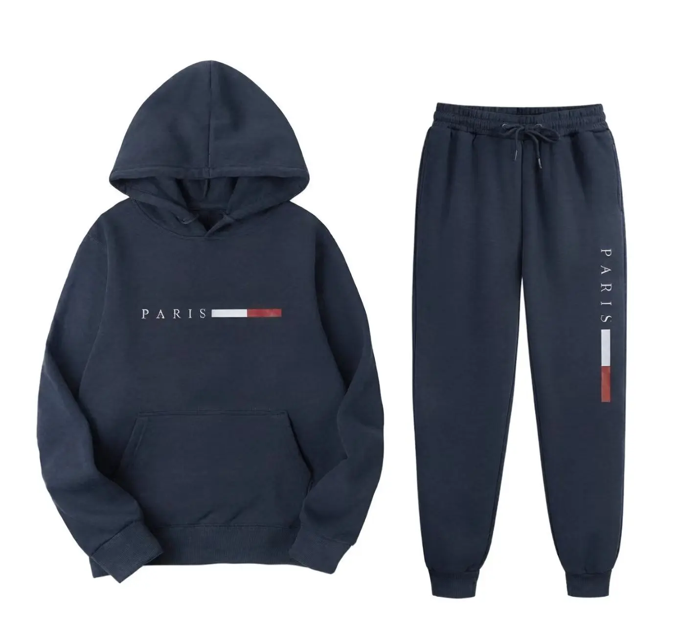 Paris Letter Print Men Hoodie  - огляд і ціна Joggers Pants