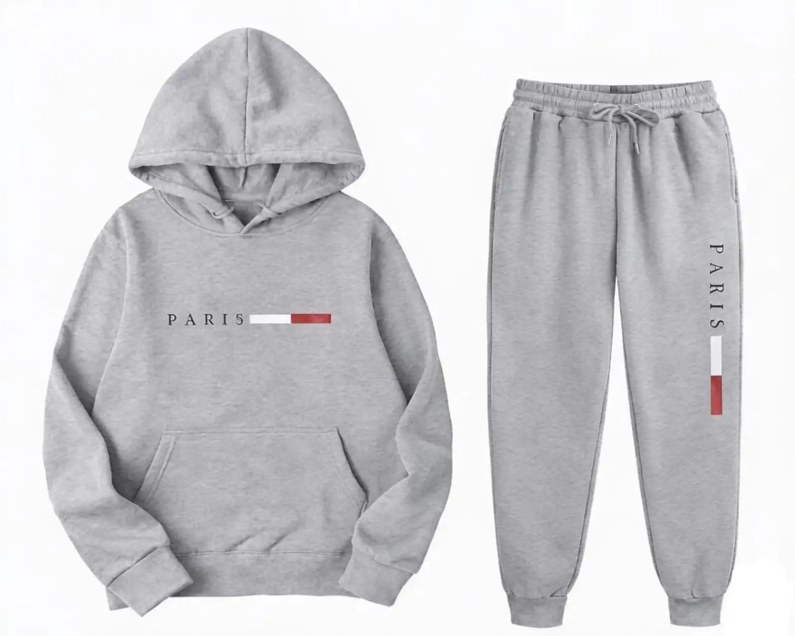 Paris Letter Print Men Hoodie  - огляд і ціна Joggers Pants