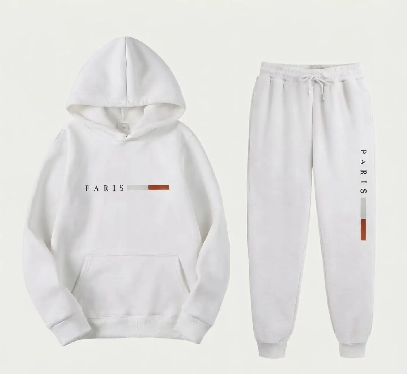 Paris Letter Print Men Hoodie  - огляд і ціна Joggers Pants