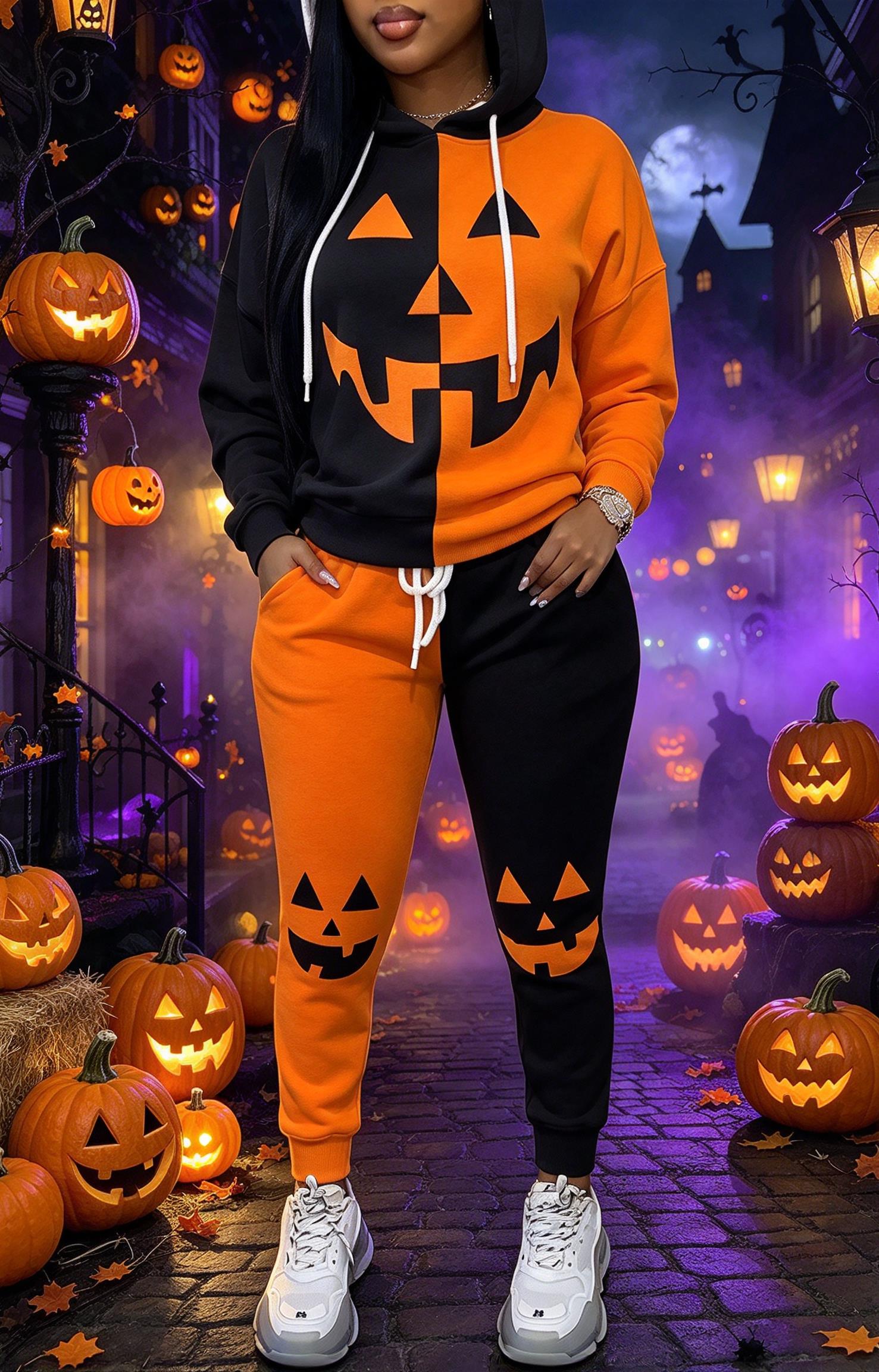 Women Halloween Color Block Ho - огляд і ціна Joggers Pants