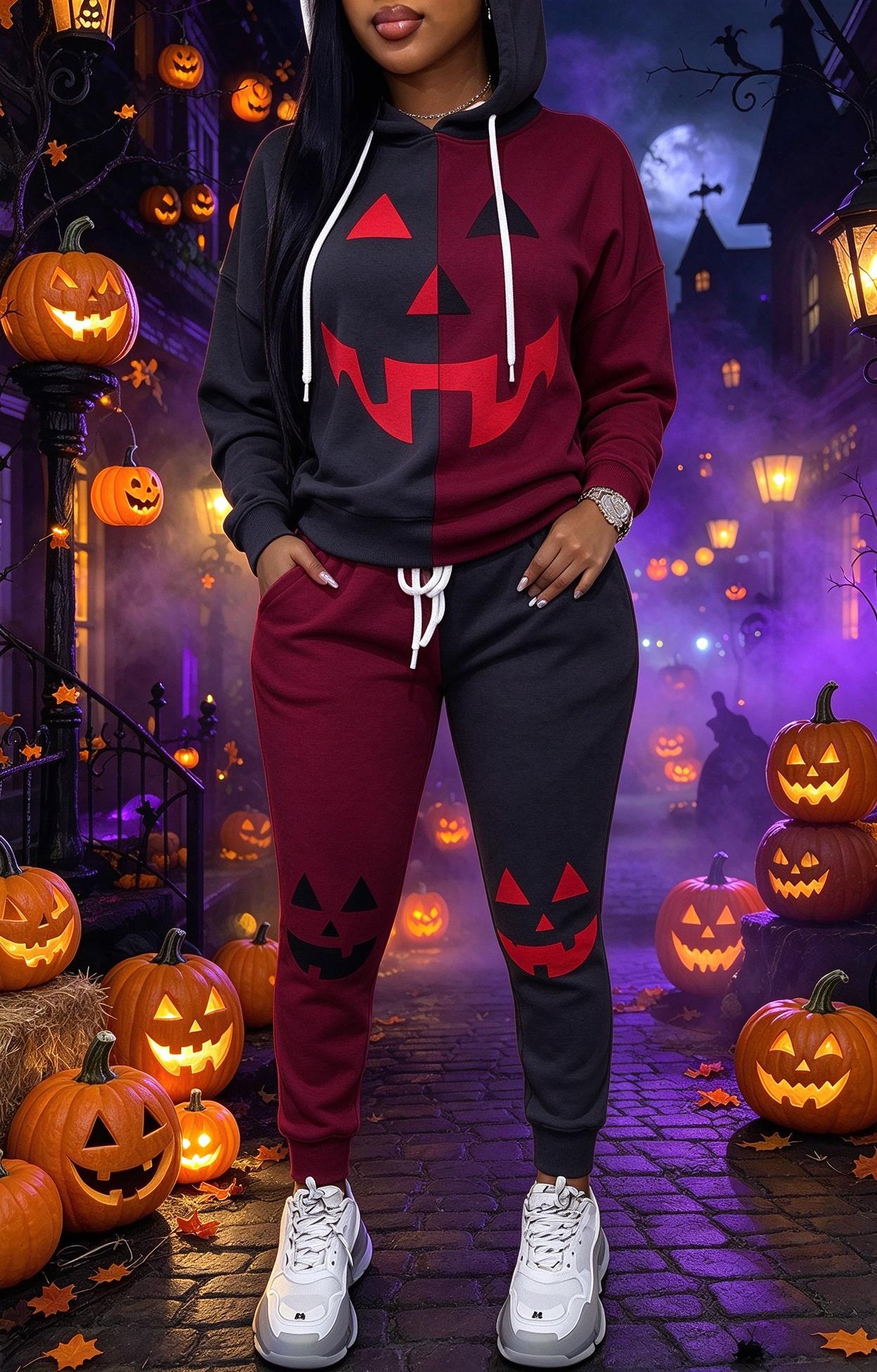 Women Halloween Color Block Ho - огляд і ціна Joggers Pants