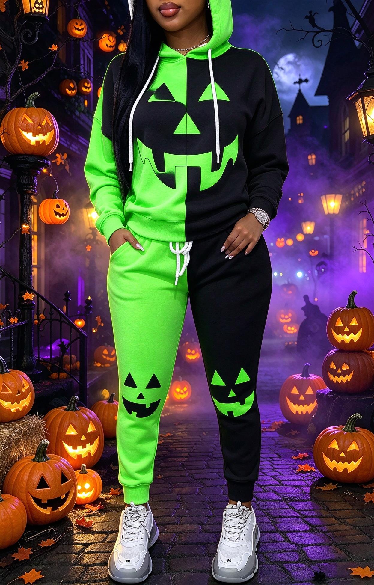 Women Halloween Color Block Ho - огляд і ціна Joggers Pants